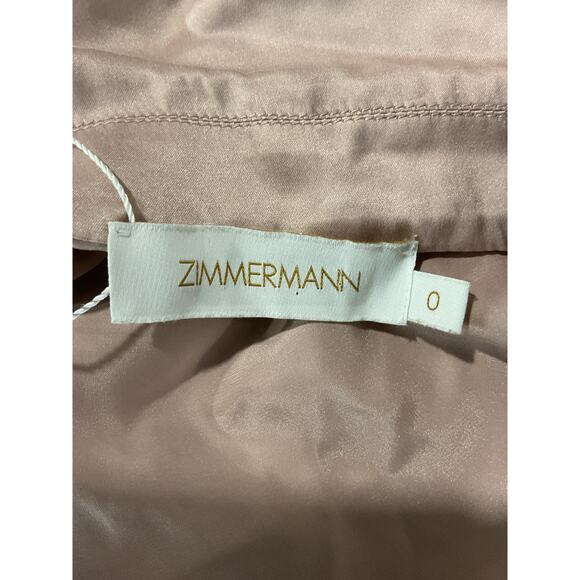 Zimmermann Wrap Pink Silk Mini Dress Size 0 - Picture 3 of 5